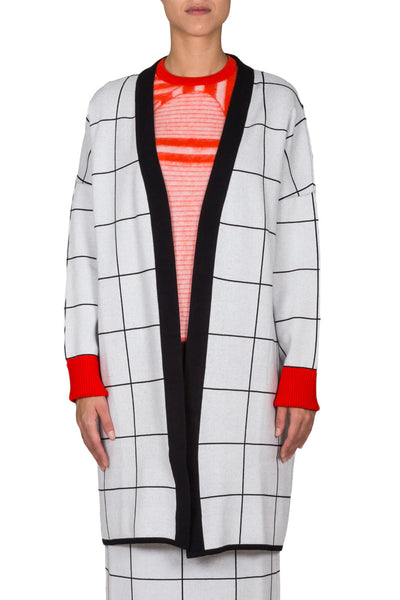 Checked Cardigan Coat - cooder