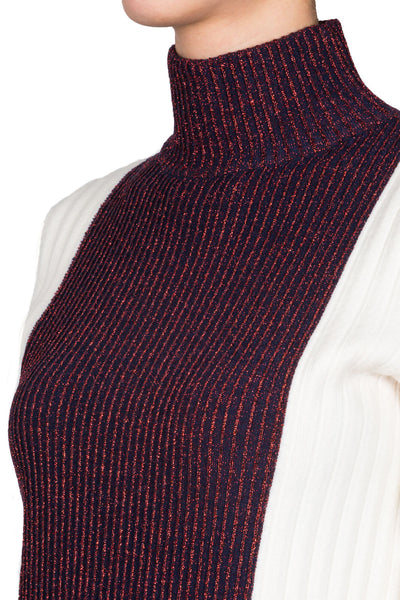 Colour Block Turtleneck Jumper - cooder