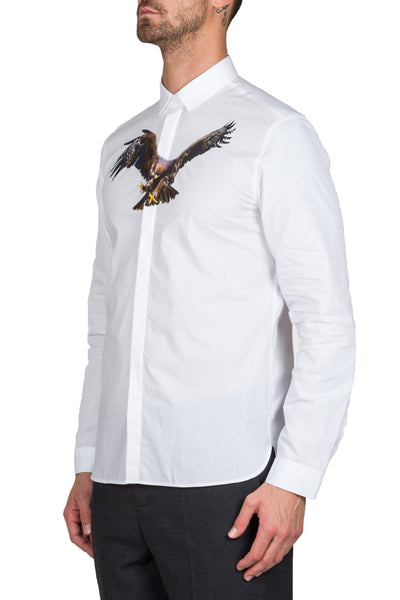 Hawk Print Short Sleeves Shirt - cooder