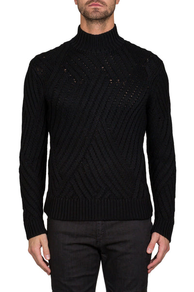 Textured Roll Neck Jumper - cooder