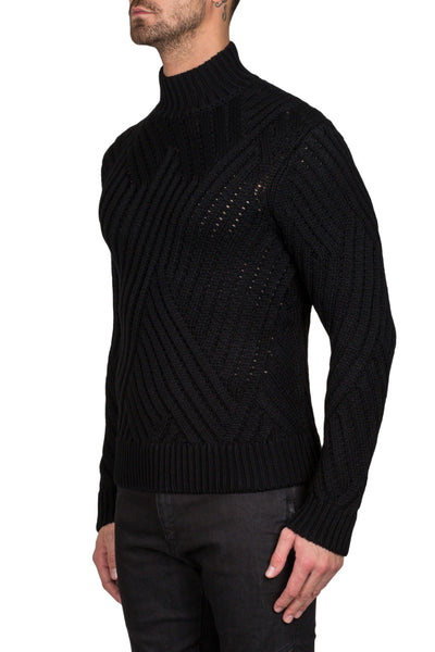 Textured Roll Neck Jumper - cooder