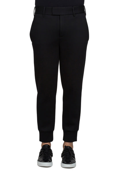 Rib Cuff High Waist Trousers - cooder