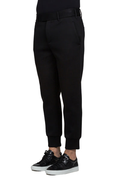 Rib Cuff High Waist Trousers - cooder