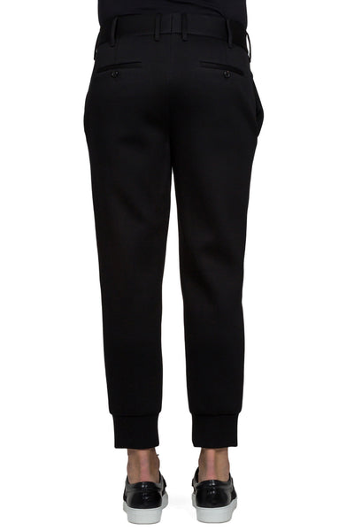 Rib Cuff High Waist Trousers - cooder