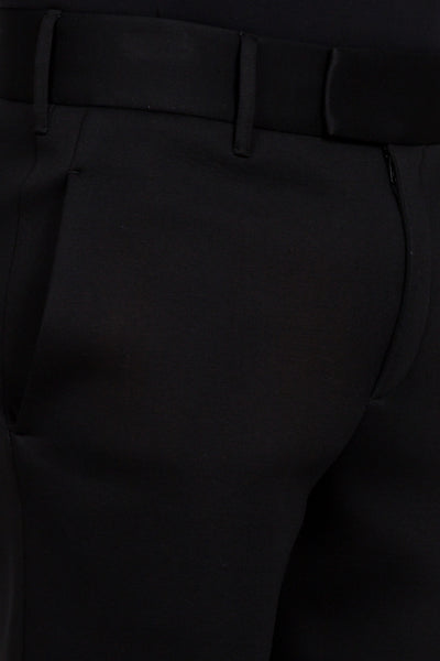 Rib Cuff High Waist Trousers - cooder