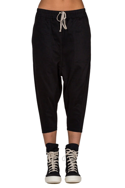Drop Crotch Cropped Trousers - cooder