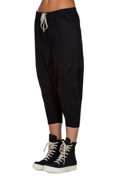 Drop Crotch Cropped Trousers - cooder