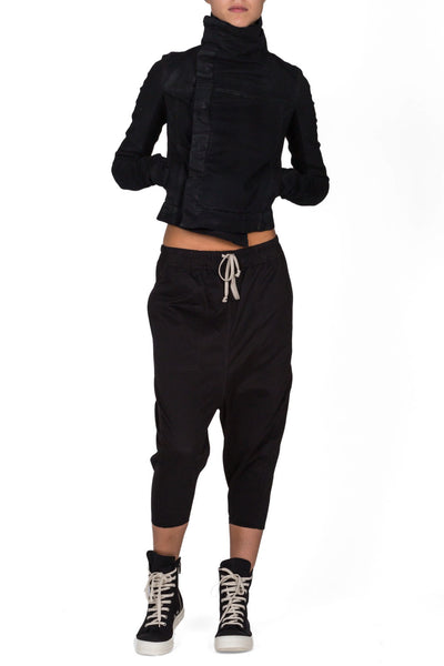 Drop Crotch Cropped Trousers - cooder