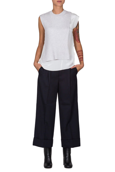 Layered Ribbed Tank Top - cooder