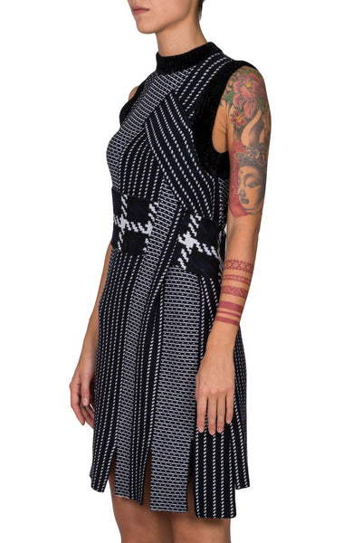 Jacquard Sleeveless Dress - cooder