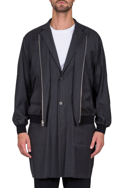Trompe Loeil Bomber Coat - cooder