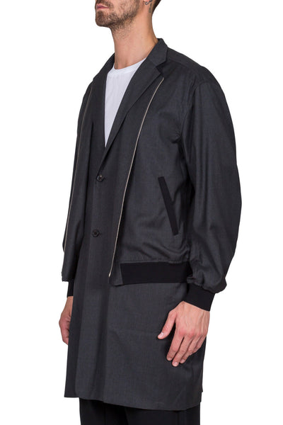 Trompe Loeil Bomber Coat - cooder