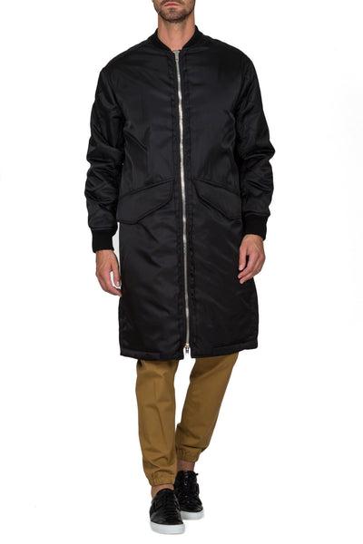 Back Strap Bomber Coat - cooder