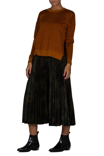 Soleil Pleated Long Skirt - cooder