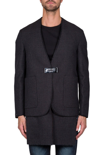 Buttonless Jacket With Detachable Scarf - cooder