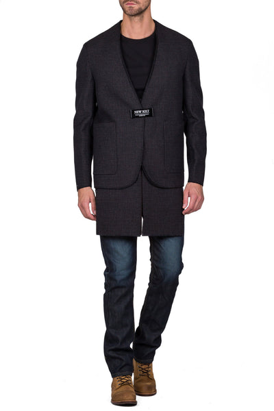Buttonless Jacket With Detachable Scarf - cooder