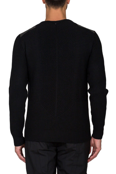 Bonded Leather Crewneck - cooder