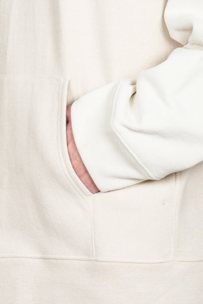 Two Tone Hoodie Off White - cooder