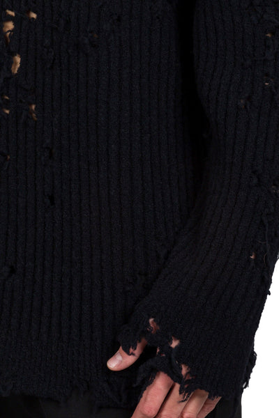 Destroyed Oversized Boucle Sweater - cooder