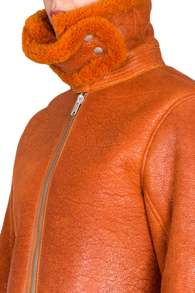 Cropped Shearling Flight Coat - cooder