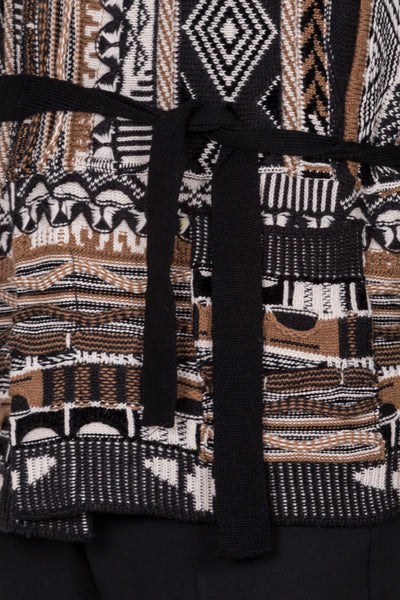Patterned Wrap Cardigan - cooder