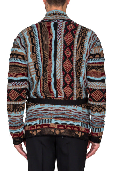 Patterned Wrap Cardigan - cooder