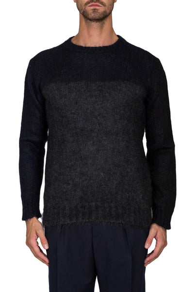 Crew Neck Sweater In Two-Tone Stockinette - cooder