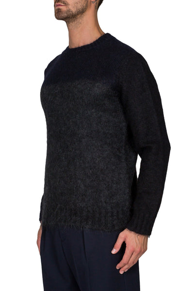 Crew Neck Sweater In Two-Tone Stockinette - cooder
