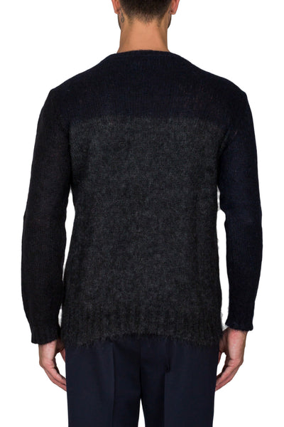 Crew Neck Sweater In Two-Tone Stockinette - cooder