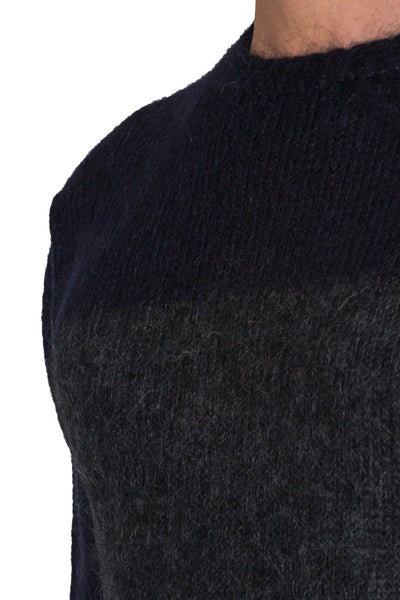 Crew Neck Sweater In Two-Tone Stockinette - cooder