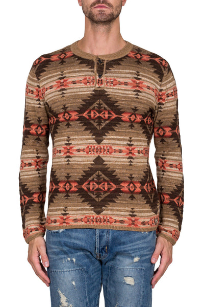 Southwestern Cotton Henley - cooder