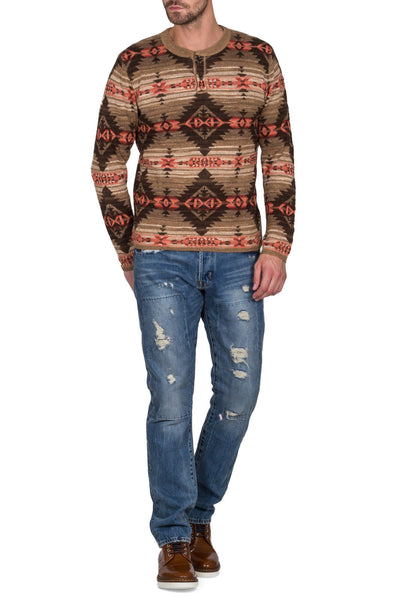 Southwestern Cotton Henley - cooder