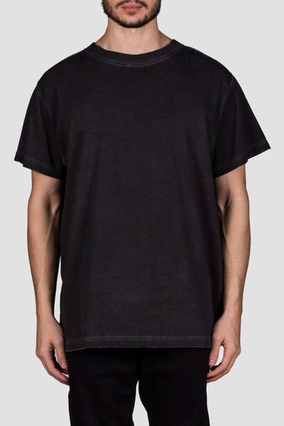 S/S T-Shirt Garment Dye Black No Color - cooder
