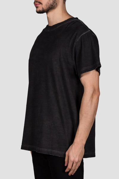 S/S T-Shirt Garment Dye Black No Color - cooder