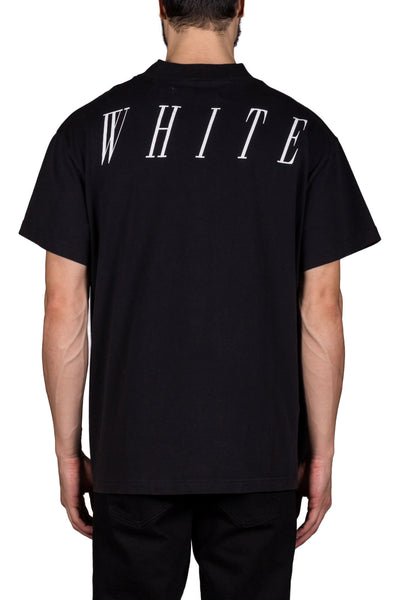 Mock Neck Tee S/S Black White - cooder