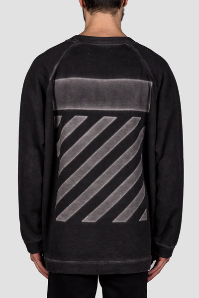 Fleece Crewneck Garment Dye Black No Col - cooder