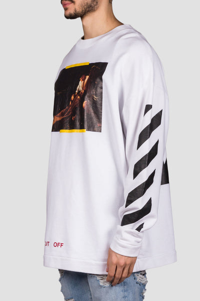 S.Francesco Crewneck White All Over - cooder