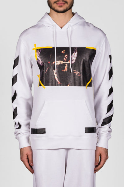 7 Opere Hoodie White All Over - cooder