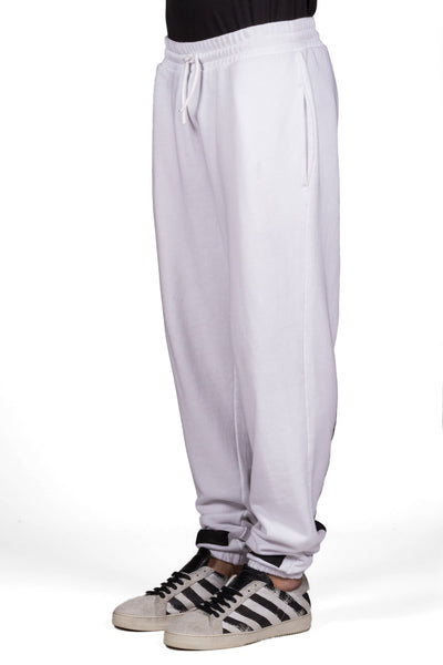 Brushed Diagonals Pants White - cooder