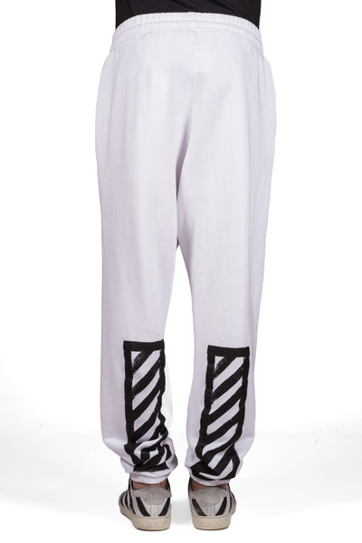 Brushed Diagonals Pants White - cooder