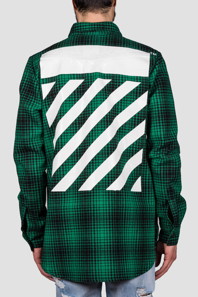 Tartan Shirt Green/Black Diag All Over W - cooder