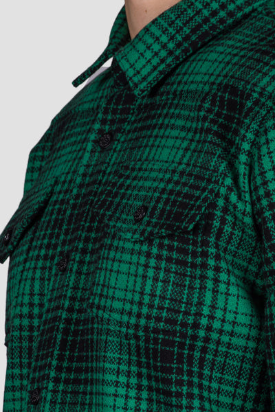Tartan Shirt Green/Black Diag All Over W - cooder
