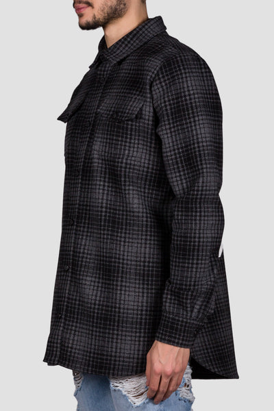 Tartan Shirt Grey/Black Diag All Over Wh - cooder