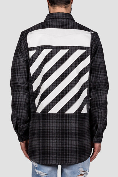 Tartan Shirt Grey/Black Diag All Over Wh - cooder