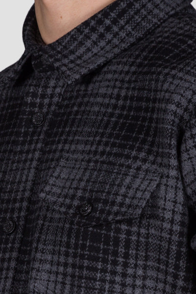 Tartan Shirt Grey/Black Diag All Over Wh - cooder