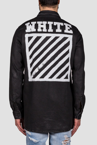 Brushed Denim Shirt Black - cooder