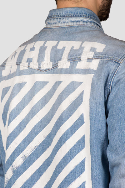 Brushed Denim Shirt Bleach White - cooder