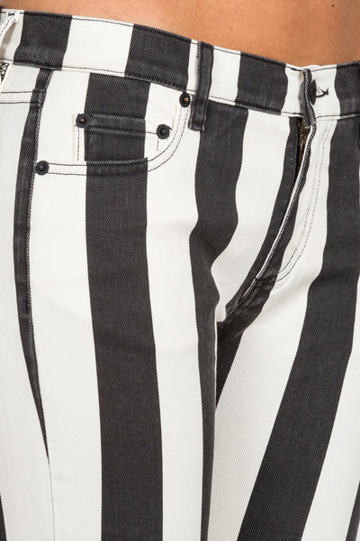 Striped Skinny 5 Pockets Jeans - cooder