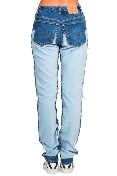 Inlay Velvet Patch 5 Pockets Jeans - cooder