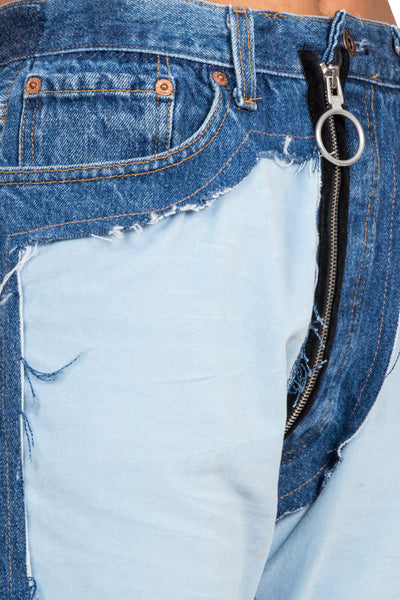Inlay Velvet Patch 5 Pockets Jeans - cooder